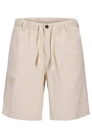 JPSTJAIDEN relaxed casual short met linnen beige