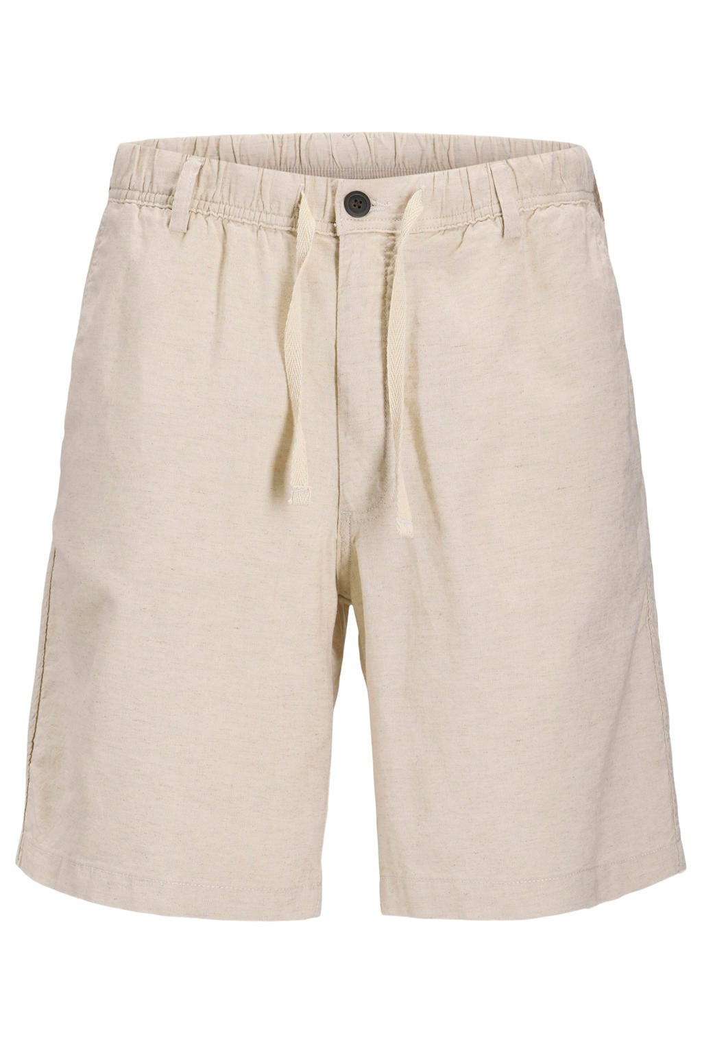 JACK & JONES PANTS STUDIO JPSTJAIDEN relaxed casual short met linnen beige