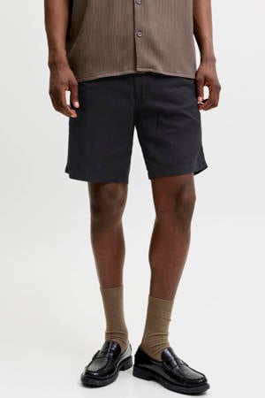 JPSTJAIDEN relaxed casual short met linnen zwart