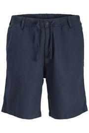 thumbnail: JACK & JONES PANTS STUDIO JPSTJAIDEN relaxed  casual short met linnen donkerblauw