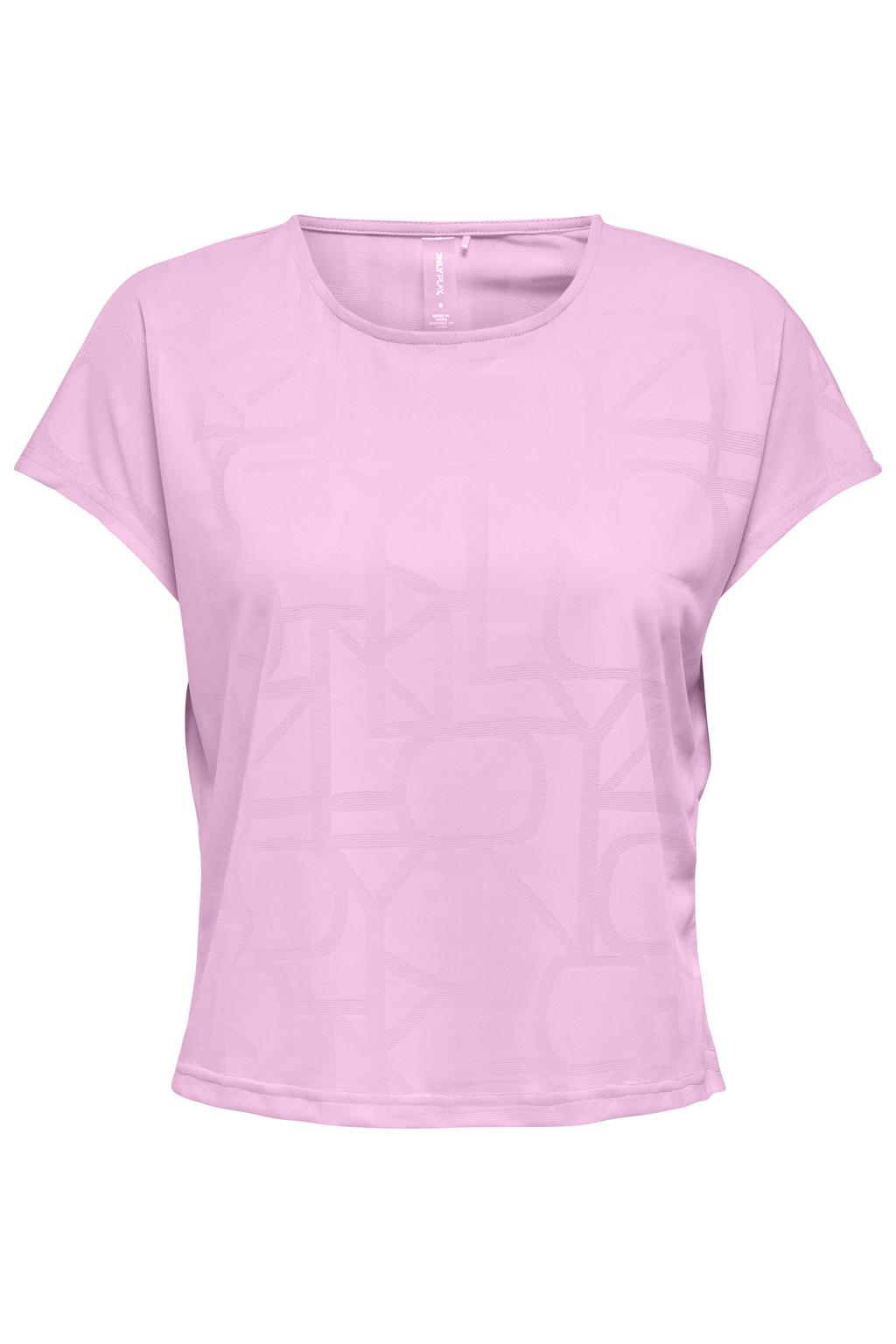 Roze dames ONLY PLAY sportshirt Onpaub-Merlin On Ss Bat Short Nd Tee van polyester met korte mouwen