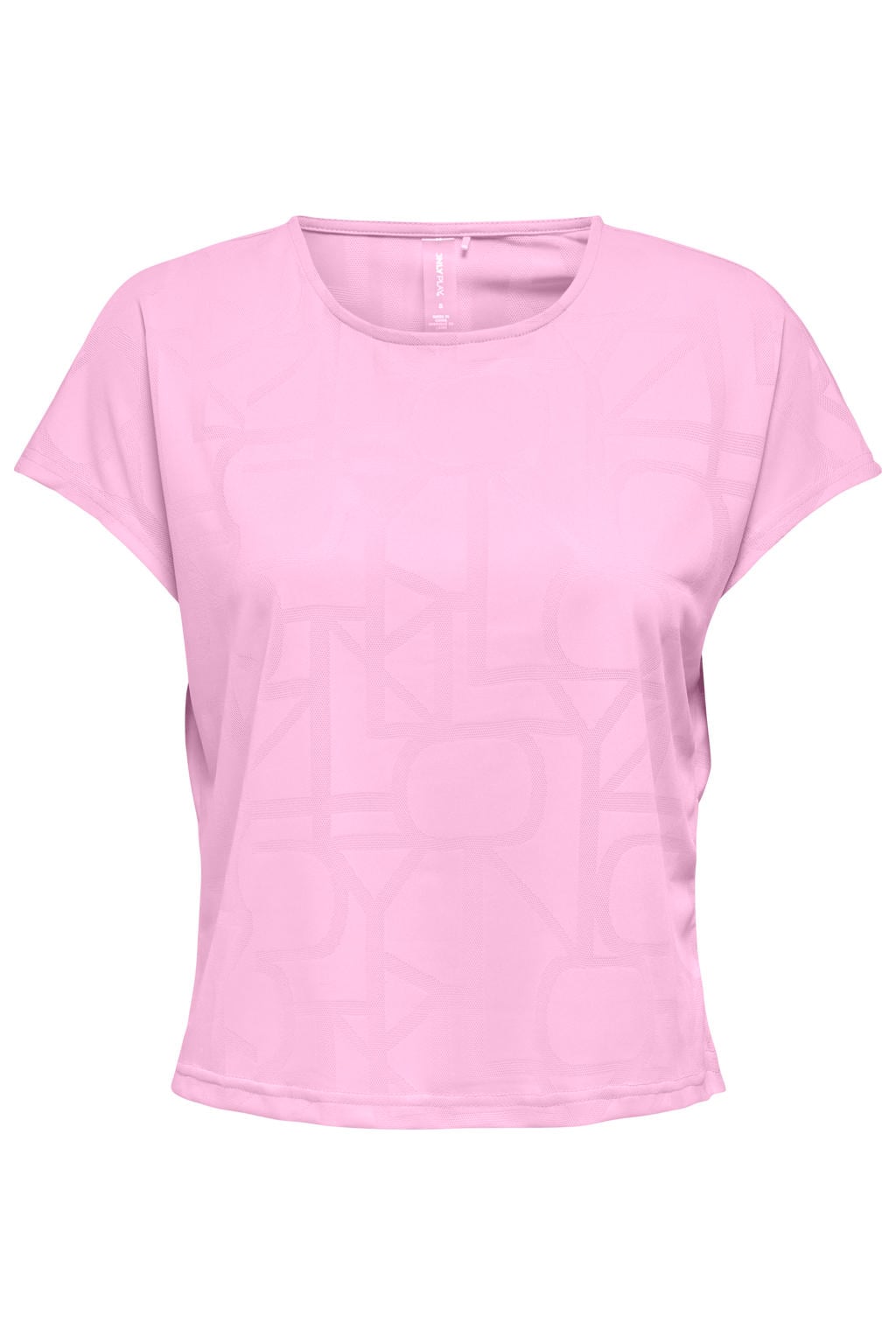 Roze dames ONLY PLAY sportshirt Onpaub-Merlin On Ss Bat Short Nd Tee van polyester met korte mouwen