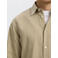 Selected regular casual overhemd met linnen camel
