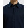 Selected regular casual overhemd met linnen donkerblauw