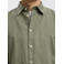 Selected regular casual overhemd met linnen olijfgroen