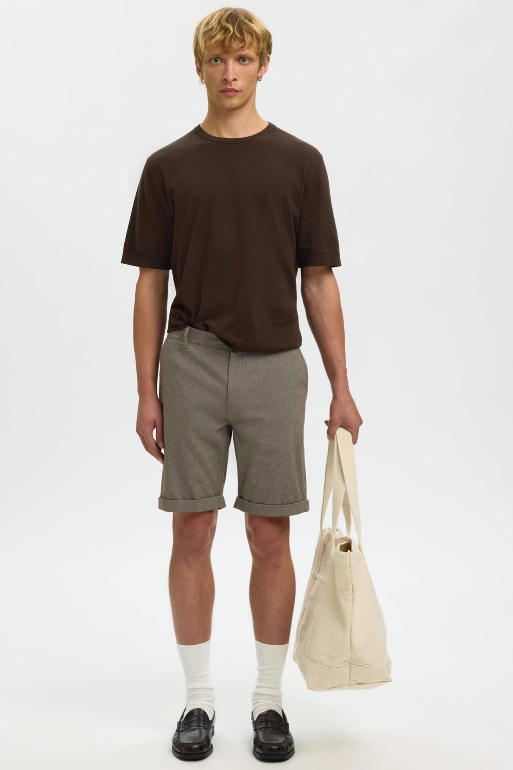 Selected SLHSLIM-LUTON slim chino short bruin