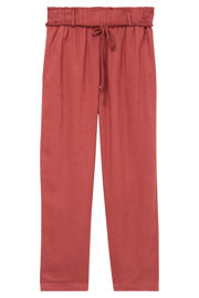 thumbnail: Cache Cache straight high waist casual broek met linnen koraalrood