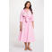 Morgan gestreepte blouse broderie roze
