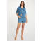 Morgan straight regular waist short medium blue denim