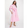 Morgan gestreepte midi rok broderie roze