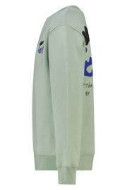 thumbnail: America Today sweater met backprint lichtgroen