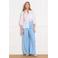 LOLALIZA high waist pantalon lichtblauw