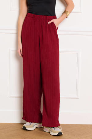 high waist broek donkerrood