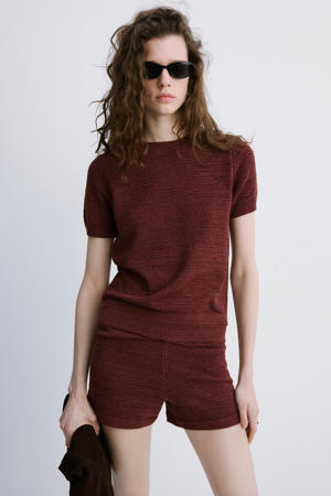 regular waist sweatshort roodbruin