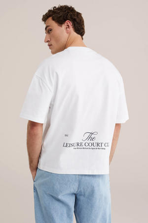 boxy T-shirt met backprint wit