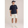 WE Fashion relaxed T-shirt met backprint donkerblauw