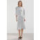 Mango midi rok lichtgrijs