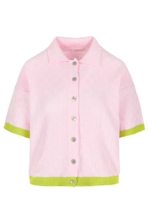 gebreid vest lichtroze