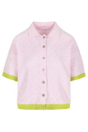 gebreid vest lichtroze