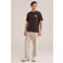 WE Fashion regular T-shirt met backprint bruin