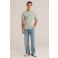 WE Fashion regular T-shirt met backprint lichtgroen