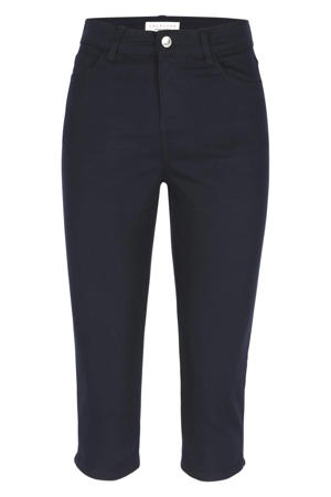 skinny regular waist capri donkerblauw