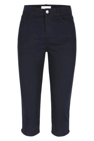 skinny regular waist capri donkerblauw