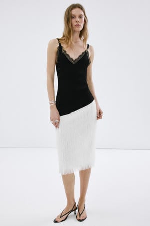 asymmetrische top zwart