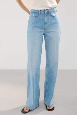 flared jeans light blue denim