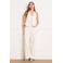 LOLALIZA wide leg high waist broek wit
