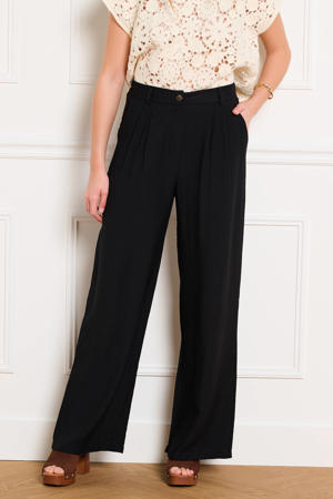 high waist pantalon zwart
