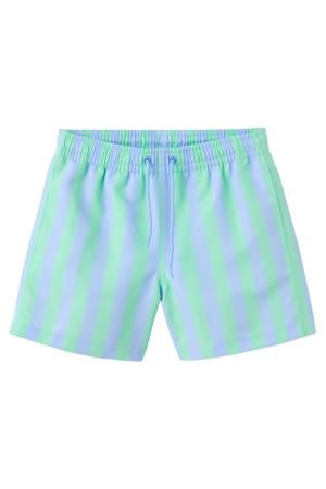zwemshort gestreept blauw/groen