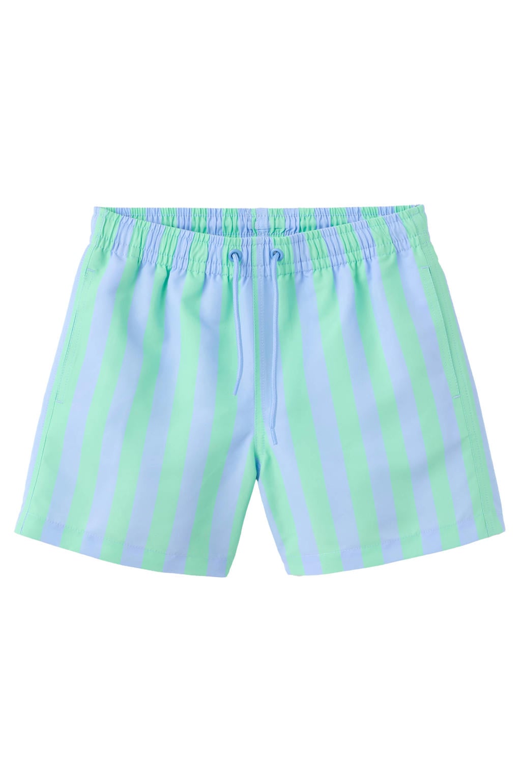 Mango Kids zwemshort gestreept blauw/groen