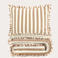 NOUS Kids katoenen gestreepte ruffle kinderdekbedovertrek 140x200 cm - beige