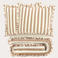 NOUS Living katoenen gestreepte ruffle 2-persoons dekbedovertrek 200x220 cm - beige
