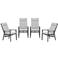 Garden Impressions Felini verstelbare tuinstoelen (set van 4) - carbon black