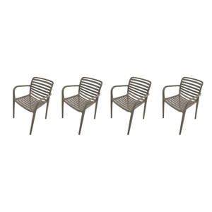 Nantes tuinstoelen (set van 4) - taupe