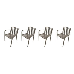 Nantes tuinstoelen (set van 4) - taupe 