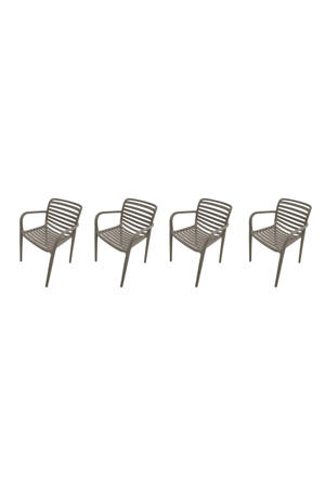 Nantes tuinstoelen (set van 4) - taupe 