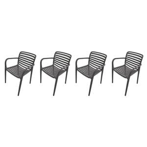 Nantes tuinstoelen (set van 4) - antraciet