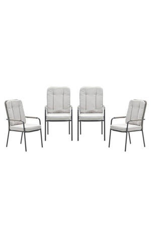 Venice tuinstoelen (set van 4) stapelbaar 