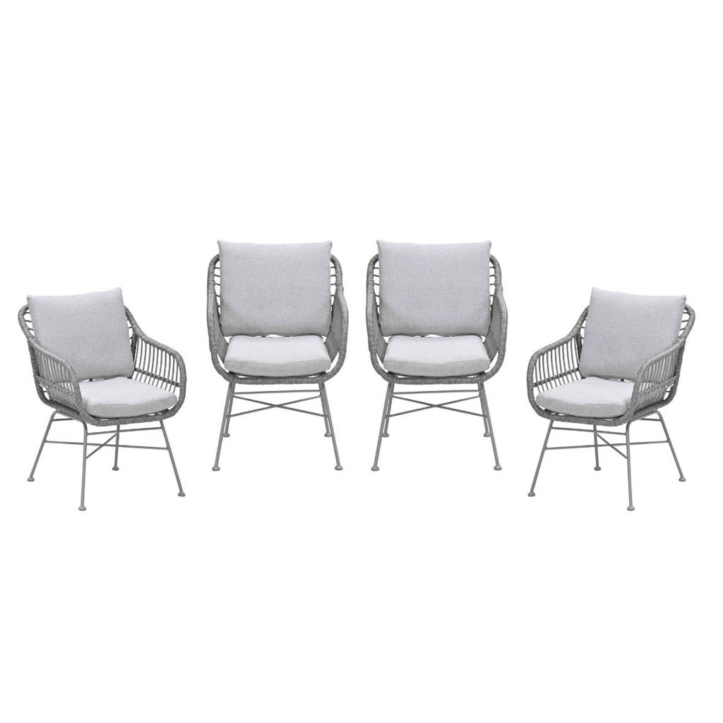 Garden Impressions Margriet tuinstoelen (set van 4) taupe