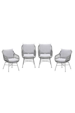 Margriet tuinstoelen (set van 4) taupe 