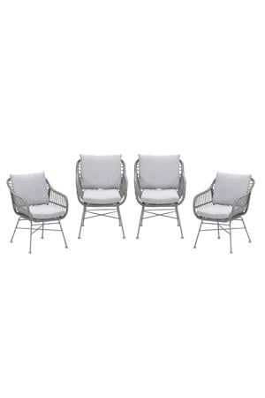 Margriet tuinstoelen (set van 4) taupe
