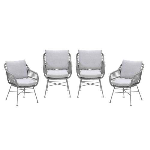 Garden Impressions Margriet tuinstoelen (set van 4) taupe