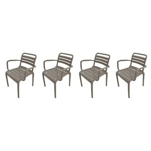Orleans tuinstoelen (set van 4) - taupe