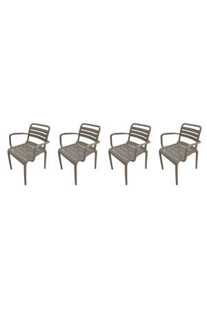 Orleans tuinstoelen (set van 4) - taupe