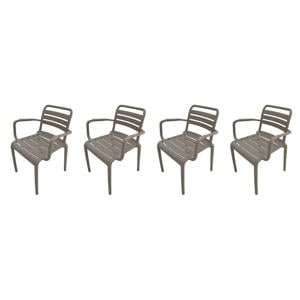 Orleans tuinstoelen (set van 4) - taupe