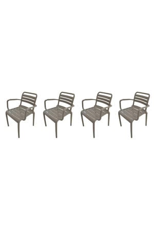 Orleans tuinstoelen (set van 4) - taupe
