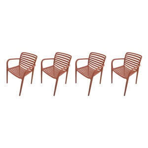 Nantes tuinstoelen (set van 4) - terra
